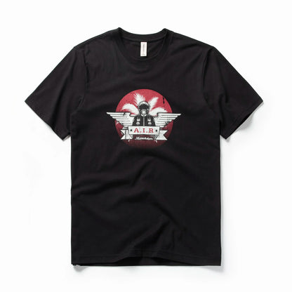 Herren T-Shirt mit Druck „Pilot“ im Casual-Stil aus 100 Prozent Baumwolle