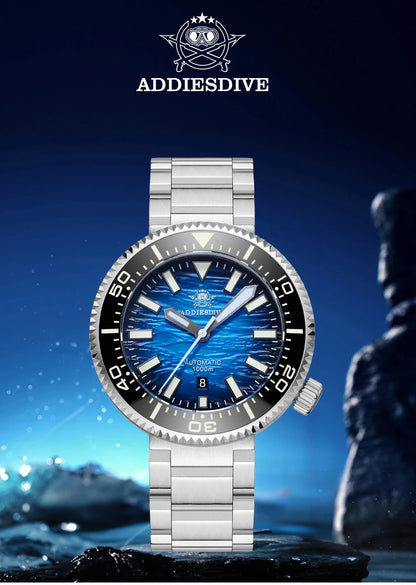 Herren Profi-Taucheruhr Automatik Saphirglas 3D-Zifferblatt 1000m Ultra Leuchtzeiger