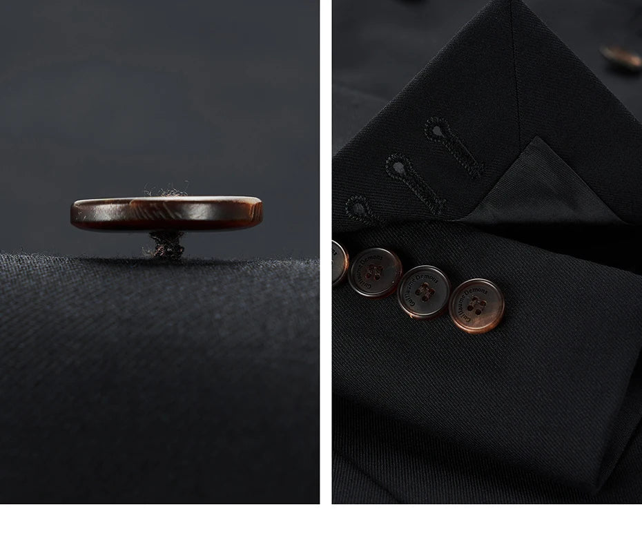 Herrenanzug aus 100% Wolle, doppelt geknöpft, in Grau – Slim Fit Sakko, Weste und Hose für Hochzeiten und festliche Anlässe, auch in großen Größen erhältlich.