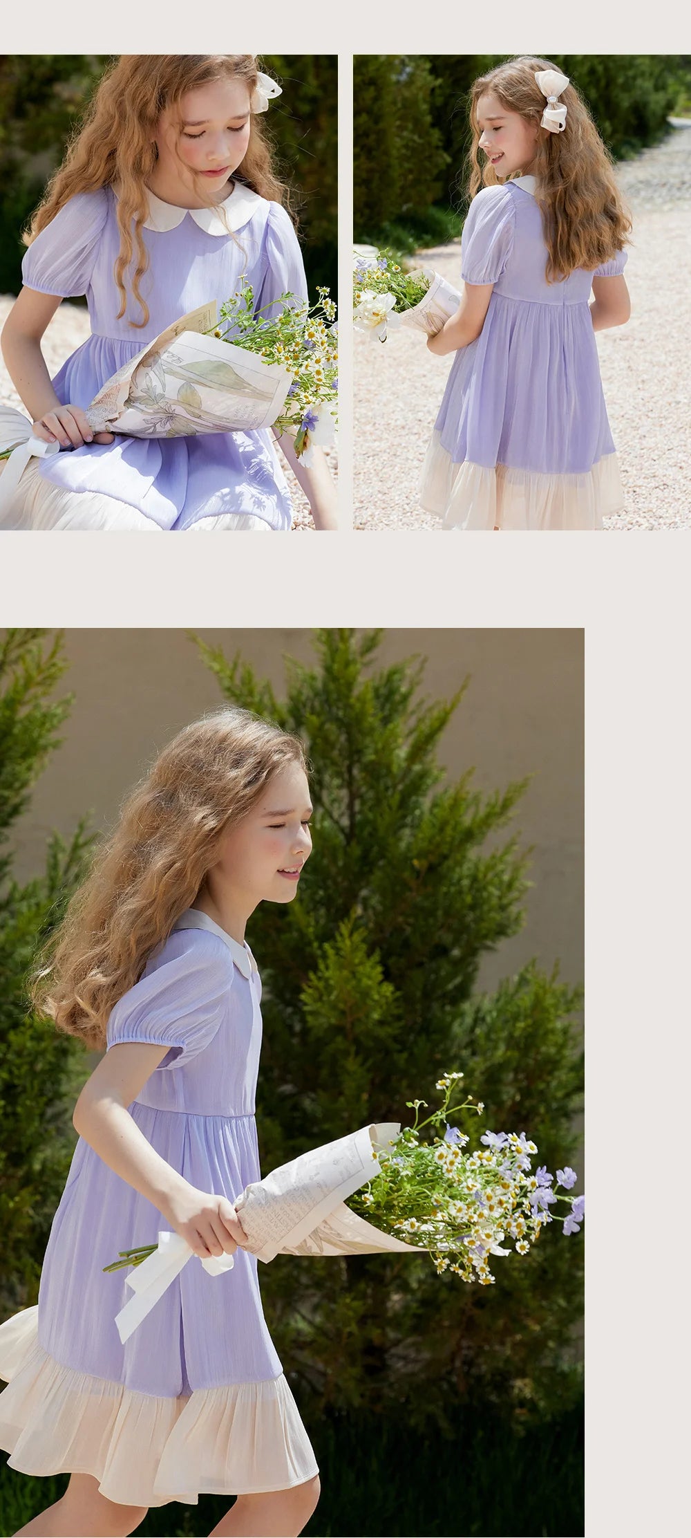 Langärmliges Winterkleid für Mädchen mit rotem Plüsch und weißem Tüll – Prinzessinnen-Geburtstagskleid für Kinder von 3 bis 14 Jahren