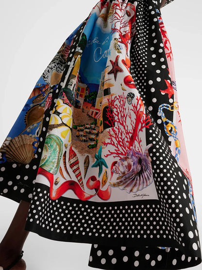Farbblock-Blazer mit schmaler Passform, Print und Patchwork-Design für Damen – mit Reverskragen und langen Ärmeln.