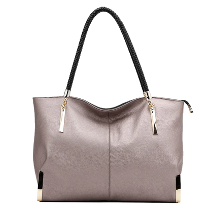Damen Schultertasche Elegant aus Spaltleder mit Großem Fassungsvermögen