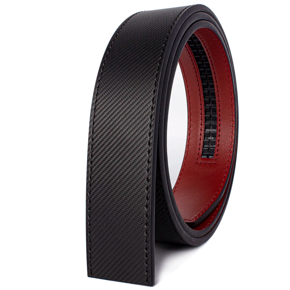 Herren Leder-Gürtelband ohne Schnalle Rindsleder Schwarz Braun 3,5 cm