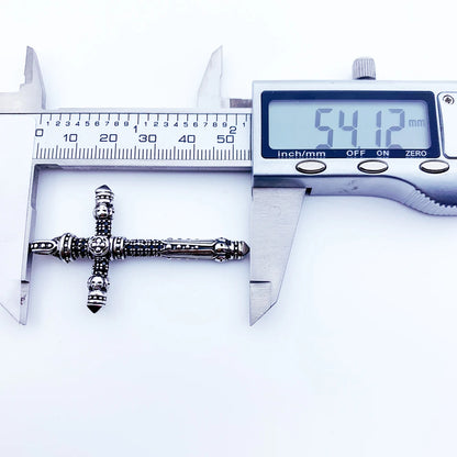 Damen-Charm-Anhänger Kreuz und Krone majestätisch aus Sterlingsilber