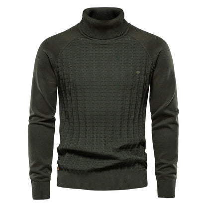 Männlicher Rollkragenpullover aus hochwertiger Baumwolle für den Winter