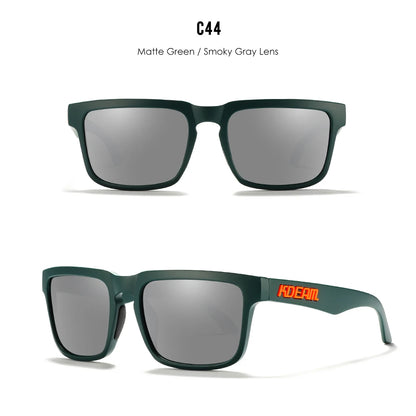 Sonnenbrille quadratisch polarisiert Reißverschlussetui 30 Farben Unisex