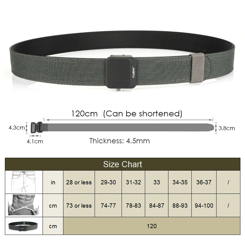 VATLY EDC Tactical Gürtel Herren Nylon Rigid mit Automatik-Schnalle