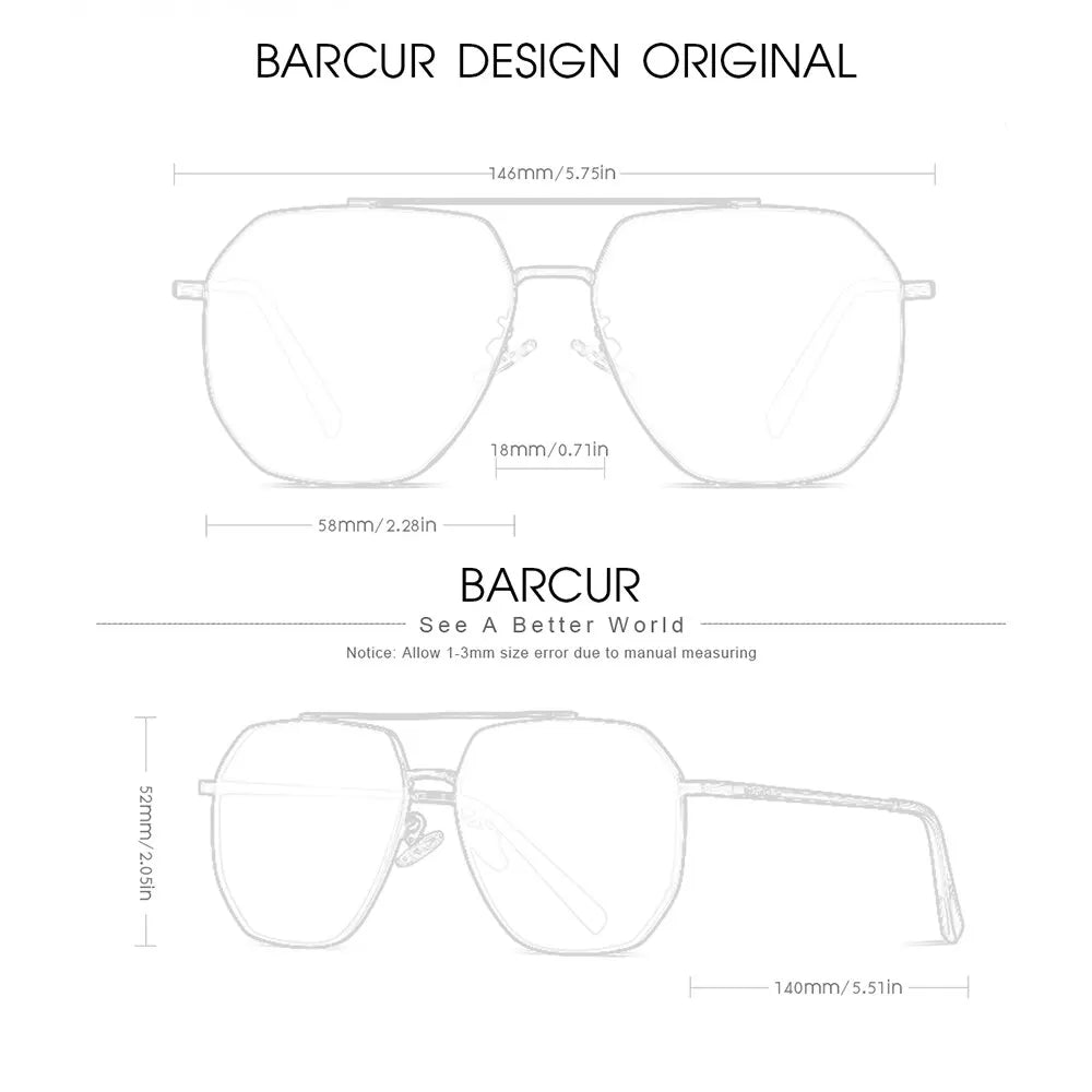 Sonnenbrille quadratisch 2mm dicke Gläser polarisiert Unisex