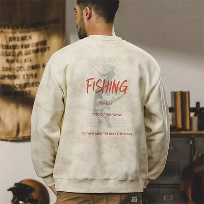 Herbst Cartoon Angeln Grafik Sweatshirts Hombre Hip Hop Mode Brief Crewneck Pullover Hoodies lässig y2k Streetwear Kleidung