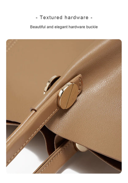 Damen Schultertasche Aus Splitleder Retro-Stil Großes Fassungsvermögen