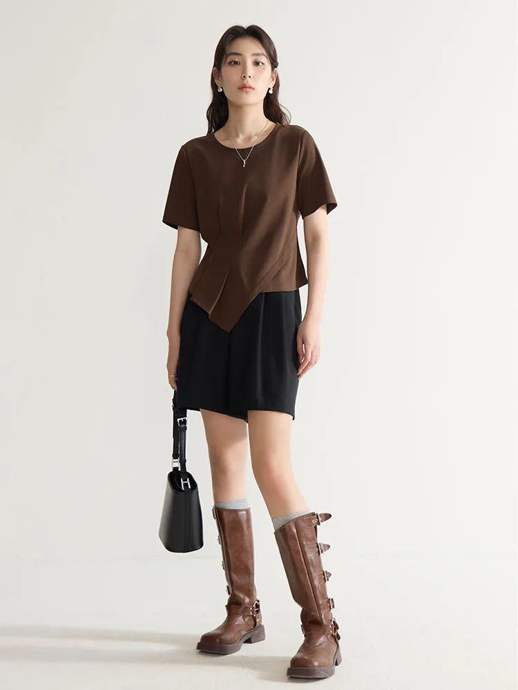 Elegantes Damen-Commuter-Hemd in Übergröße mit schlichtem Revers – ideal für den Sommer