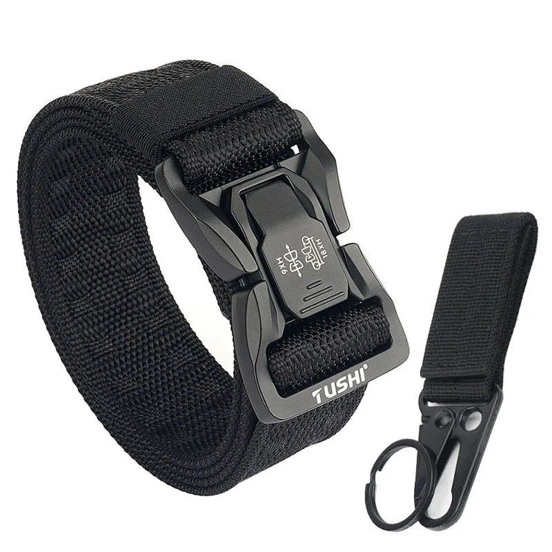 Unisex-Taktischer Gürtel aus Nylon mit Schnellverschluss und Breite 3,8 cm für Outdoor
