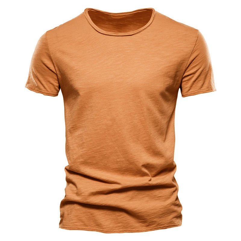 100% Baumwolle Männer T-shirt Casual Weiche Fitness Sommer Dünne T-shirts männer Hause Kleidung Oansatz Kurzarm Soild T Shirt für Männer