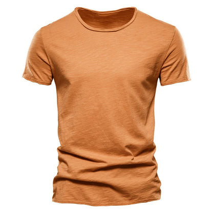 100% Baumwolle Männer T-shirt Casual Weiche Fitness Sommer Dünne T-shirts männer Hause Kleidung Oansatz Kurzarm Soild T Shirt für Männer