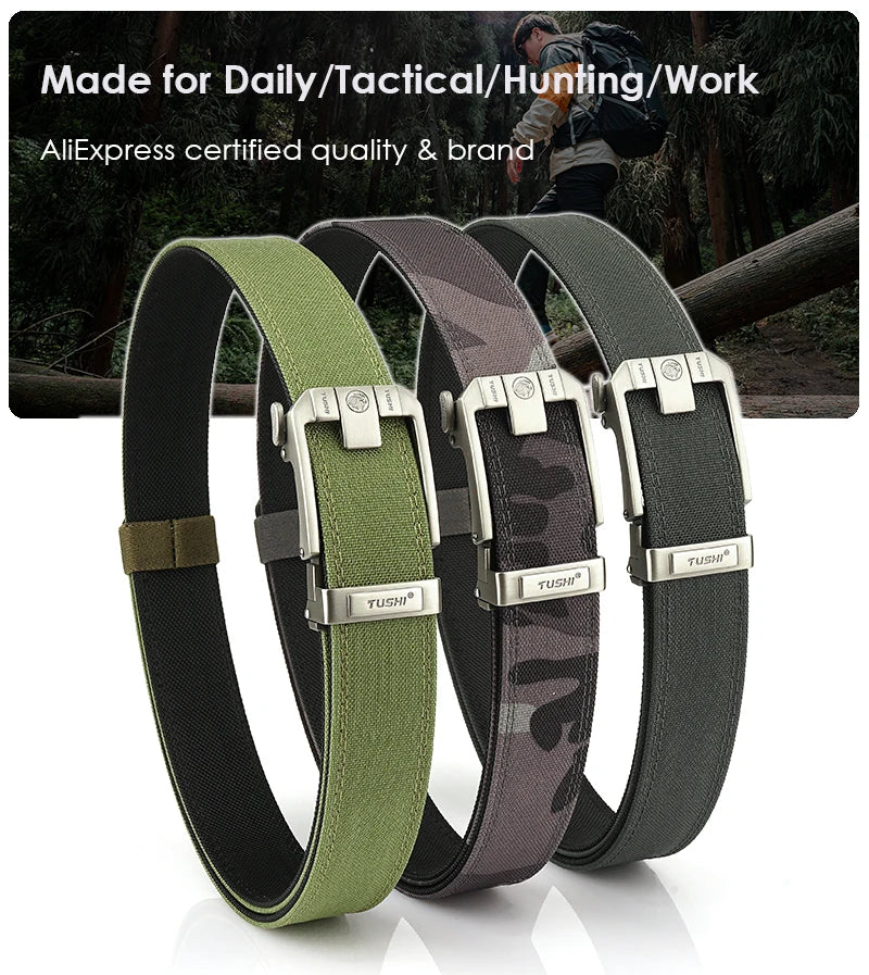 Herren-Taktischer Gürtel Aus 1100D Nylon Mit Robuster Metallschnalle Für Outdoor, Militär Und Arbeit