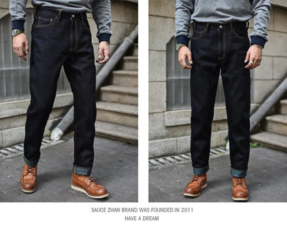 Herren Jeans aus Selvedge Raw Denim im Vintage-Stil mit Taper Fit