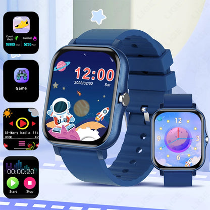 LIGE Kinder-Smartwatch für Mädchen und Jungen, Smartwatch im Alter von 3–12 Jahren, Lernspiel für Kinder, Tonaufzeichnung, Audio-Märchenbuch, Kinderuhr