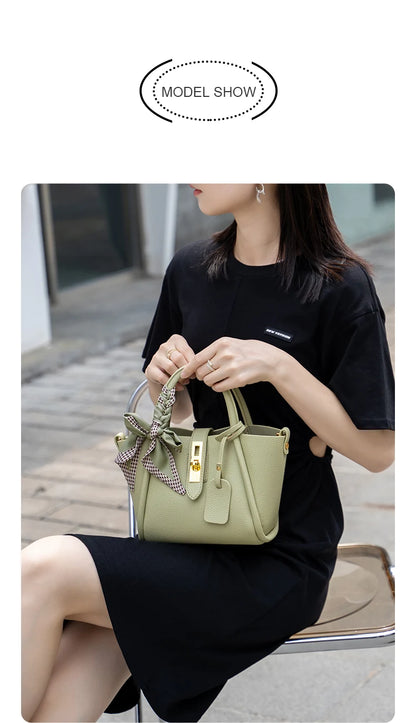 Damen Handtasche aus Split-Leder im Crossbody-Stil Luxus