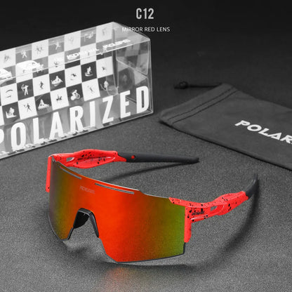 Sonnenbrille Sport TR90 polarisiert 1,2mm Glas Gummisteg winddicht Herren