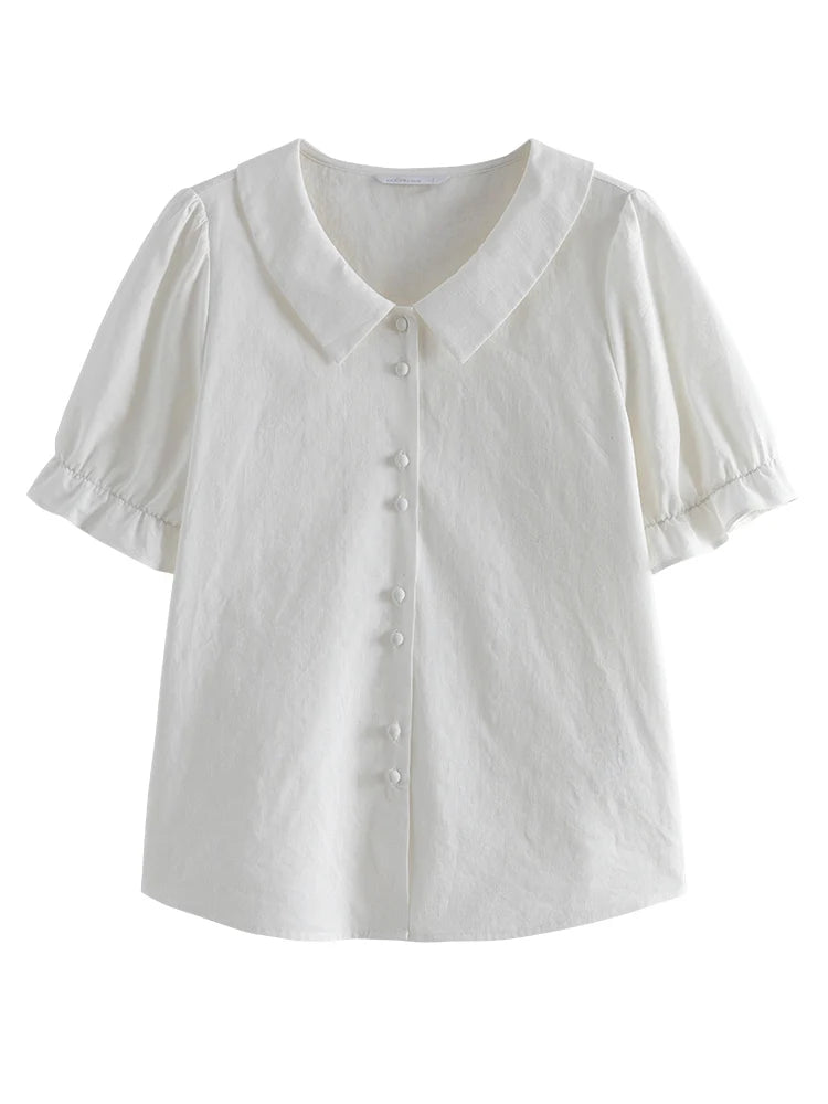 Französischer Stil Bluse mit Laternenärmeln und einzigartigem Design – Elegantes, figurbetontes Oberteil für Büro und Freizeit