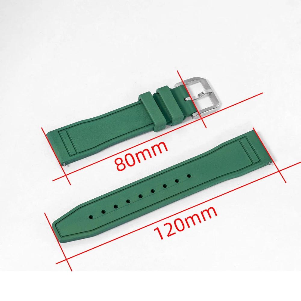 Uhrenarmband aus Fluorkautschuk 20 mm - Universal-Ersatzband