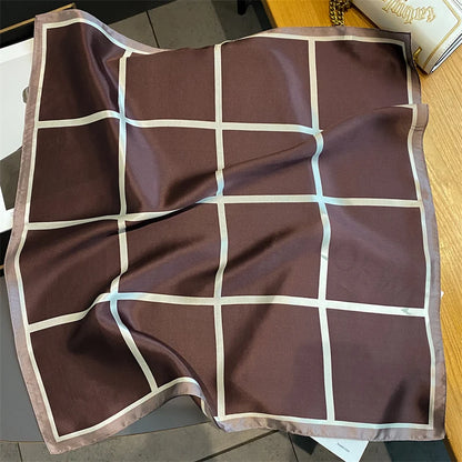 Damen Seidenschal quadratisch 70cm Halstuch Bandana Hijab Pashmina N
