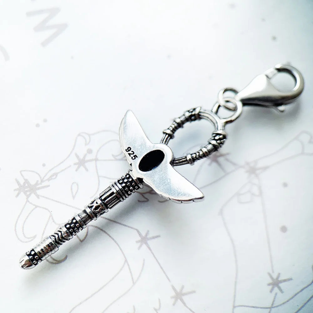 Anhänger mit Öse aus Sterlingsilber, Detail mit Lebenskreuz und Ankh-Element
