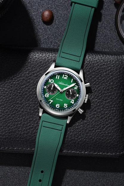Herren-Chronograph mit VK64-Quarzwerk und Bubble-Glas