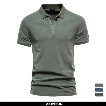 Herren Poloshirt 100% Baumwolle Langlebiger Komfort Formstabiler Kragen