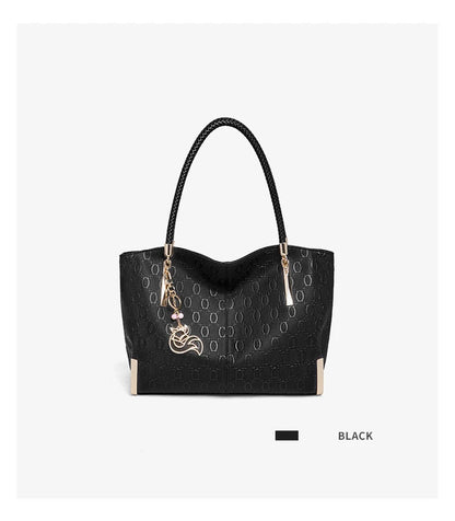 Damen Handtasche aus Split-Leder mit großer Kapazität