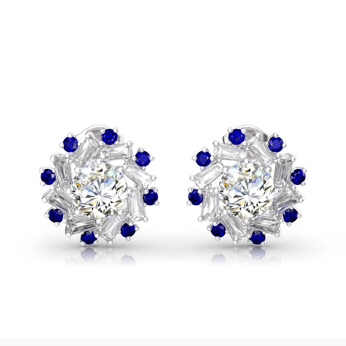 Damen-Ohrstecker aus Gelbgold mit Zertifikat und 2-Karat-Moissanite Schmuckstück für Anlässe