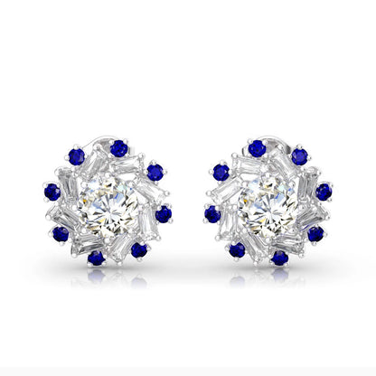 Damen-Ohrstecker aus Gelbgold mit Zertifikat und 2-Karat-Moissanite Schmuckstück für Anlässe