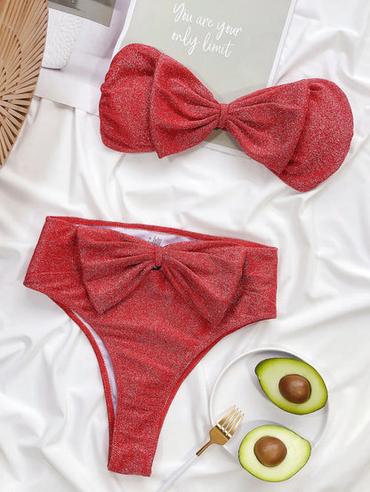 Sexy Bügel-Bikini-Set mit Push-up-Effekt – Brasilianischer Stil für Damen und Mädchen, ideal als Strandbekleidung
