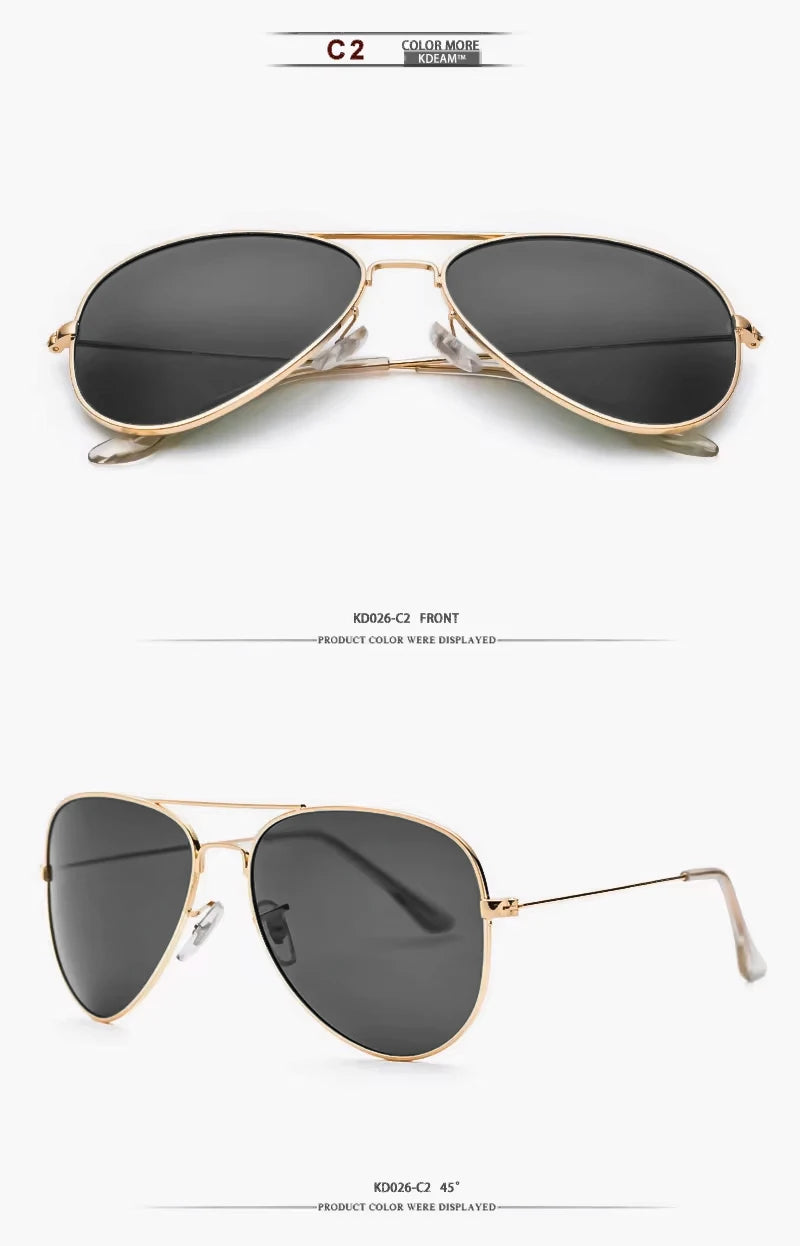 Sonnenbrille Pilot übergroß polarisiert 62mm UVA/UVB Etui Herren