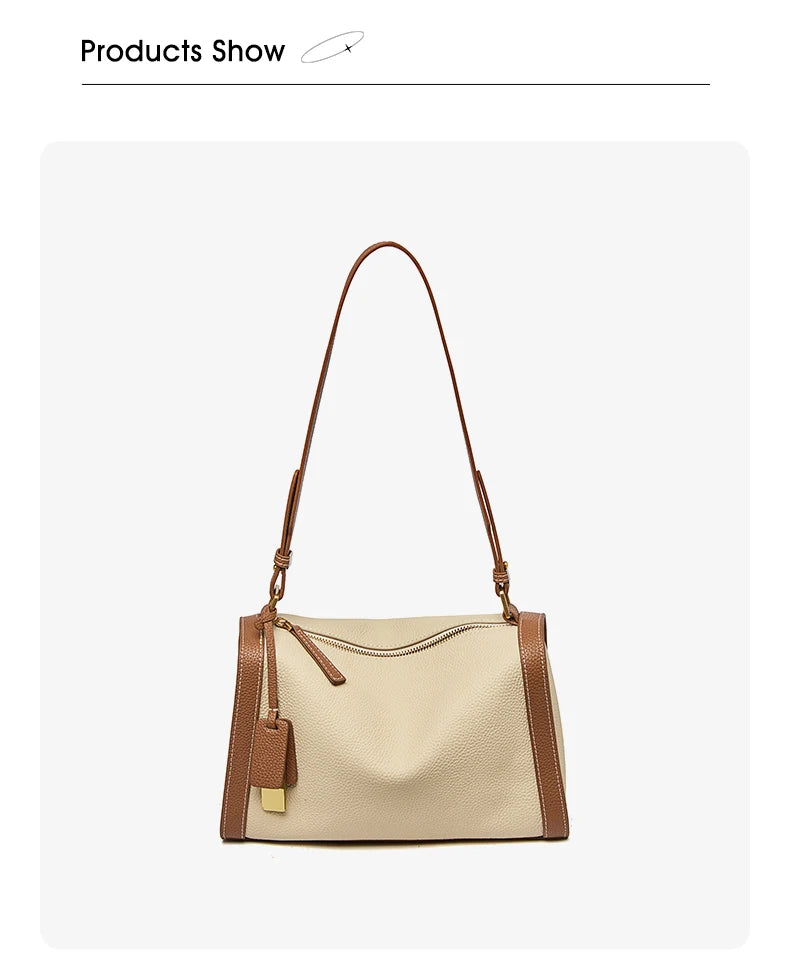 Female Shoulder Bag Aus Cowhide Leather Vintage Soft Messenger Crossbody