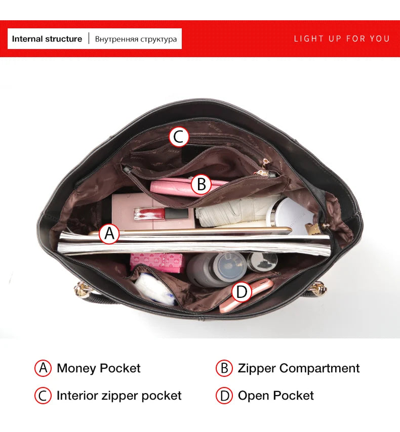 Damen Handtasche aus Rindsleder – Elegante Schultertasche mit Reißverschluss und großem Stauraum