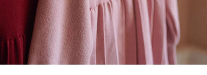 Weihnachtspullover für Kinder im Retro-Stil – Jacquard-Strick in Rosa, locker und niedlich, für Mädchen von 110cm bis 170cm