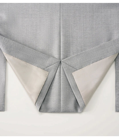 Eleganter Herrenanzug aus 60% Wolle in Hellgrau – Slim Fit Blazer und Hose für Hochzeiten und festliche Anlässe