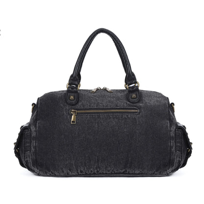 Damen-Satchel-Tasche Aus Denim Mit Obergriff Großes Fassungsvermögen Alltagstauglich