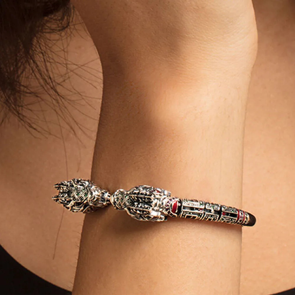 Damen-Armband Drachen Vintage Sterlingsilber