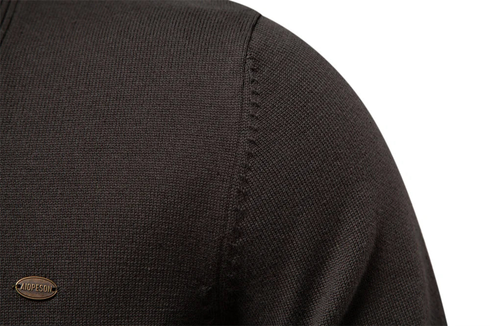 Baumwolle Strickjacke für Männer Qualität Herren Pullover Mode Turn Down Kragen Strick pullover für Männer