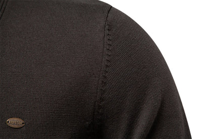 Baumwolle Strickjacke für Männer Qualität Herren Pullover Mode Turn Down Kragen Strick pullover für Männer