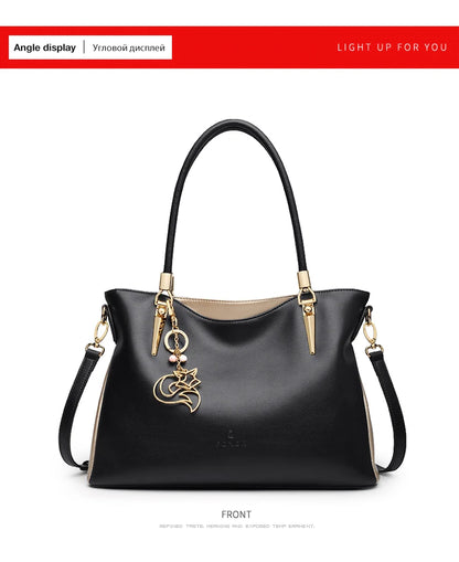 Damen Schultertasche aus Rindleder Crossbody-Tasche Luxuriöse Handtasche