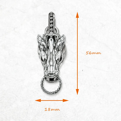 Damen-Charm-Anhänger Drachen Träger Vintage aus Sterlingsilber