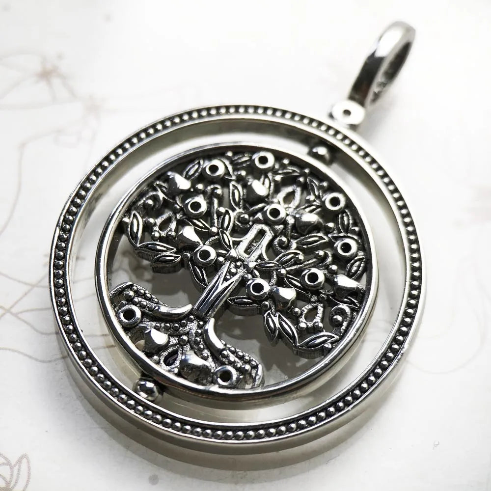 Damen-Charm-Anhänger Amulett magisch Natur Glück aus Sterlingsilber