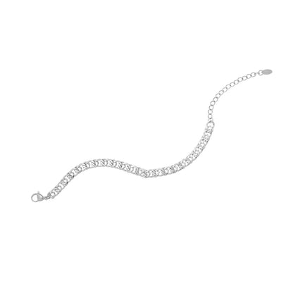 Damen-Gliederarmband gedreht aus Titanstahl