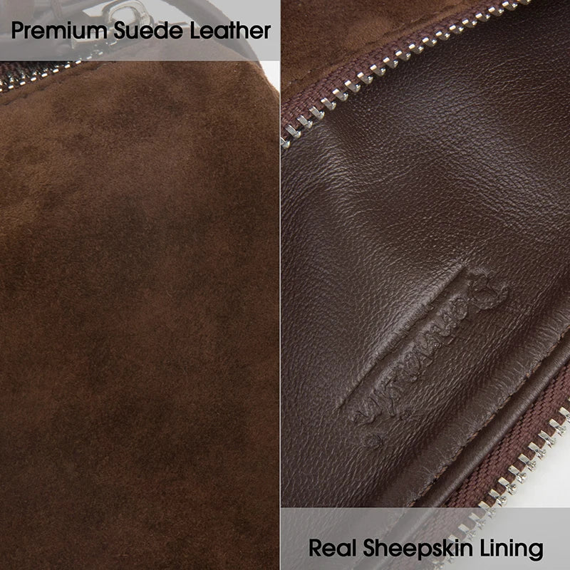 First Layer Wildleder-Handtasche Damen | Mini-Quadrat-Form