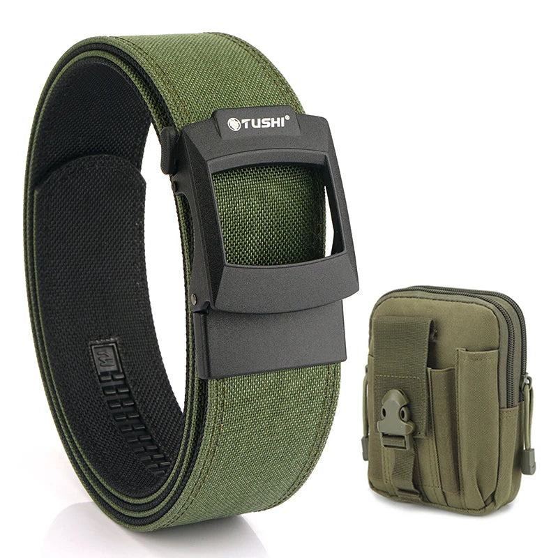 Herren-Taktischer Nylon-Gürtel Verstellbar mit Automatik-Schnalle 4,3 cm Breite Alltagsseinsatz