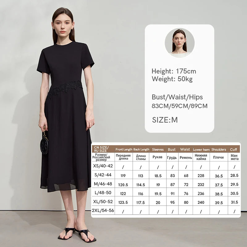 Elegant Damen Midikleid Aus Baumwollmix Stretch Bequem Flexibel Für Alltag