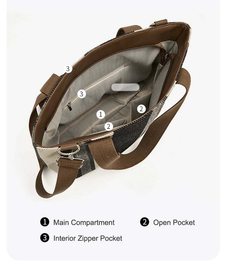 Damen Shoulder Bag aus Fabric Casual Large Capacity Tote Bag